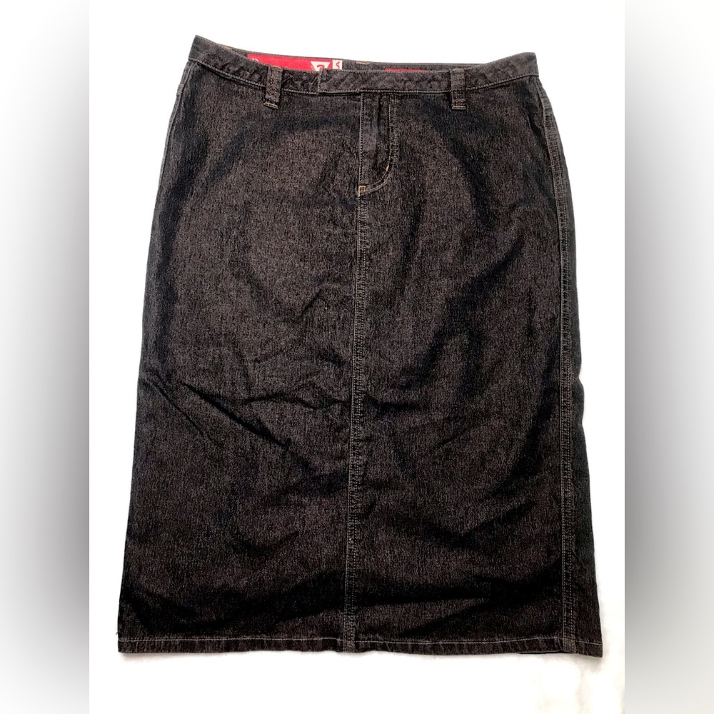 Women’s Guess Jeans Black with copper glitter size 30 midi skirt
